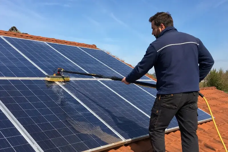 Nettoyage et entretien de panneaux solaires à Niedernai